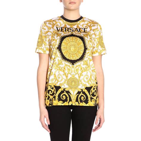 t shirt versace multicolrs strass|Versace T.